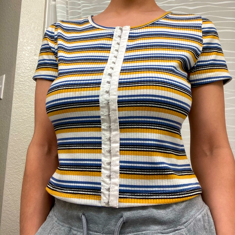 Charlotte Russe striped crop top